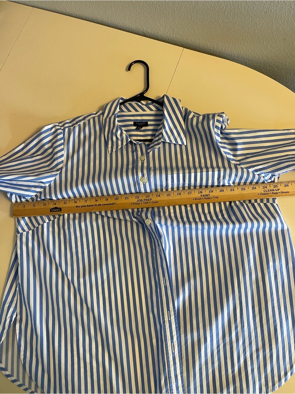 Talbots 100% Cotton Blue & White Striped Woman’s Button-Down Shirt Size 2Xp - Picture 6 of 7